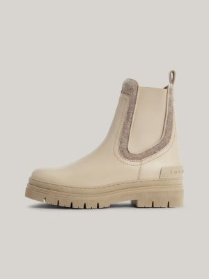 Beige chelsea 2024 boots womens