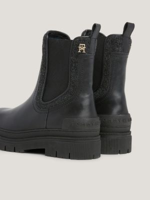 Leather Felt Chelsea Boots | BLACK | Tommy Hilfiger