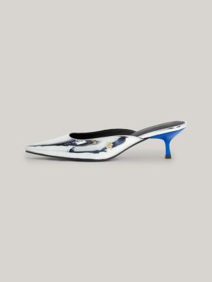 White kitten 2024 heel mule