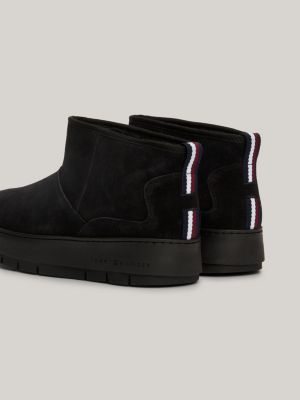 Botas bajas de nieve en ante forradas Negro Tommy Hilfiger