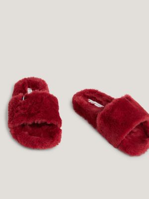 Fluffy tommy shop hilfiger slides