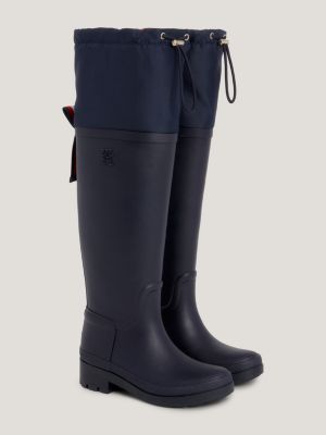 Bottes rembourr es doublure en tartan BLEU Tommy Hilfiger