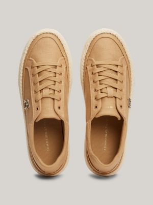 Tommy hilfiger khaki best sale trainers