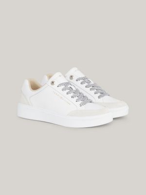 Tommy hilfiger all sales white sneakers