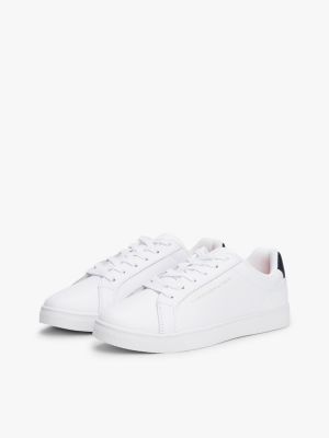 Tommy hilfiger white womens hot sale trainers