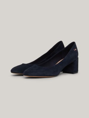 Navy suede store court shoes