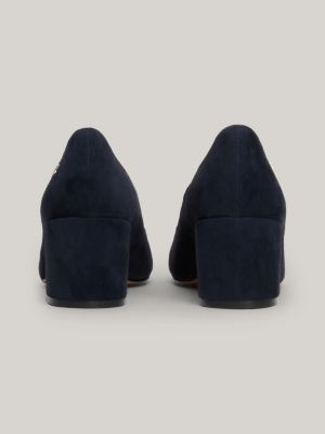 Navy blue suede store court shoes