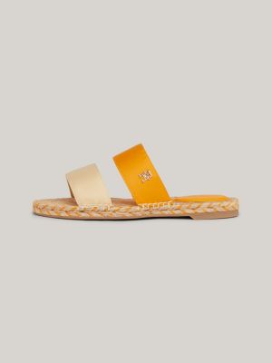 Satin Strap Flat Espadrille Sandals | Orange | Tommy Hilfiger