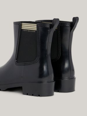 Bottines de pluie discount tommy hilfiger noir