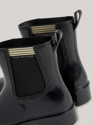 bottines de pluie tommy hilfiger noir