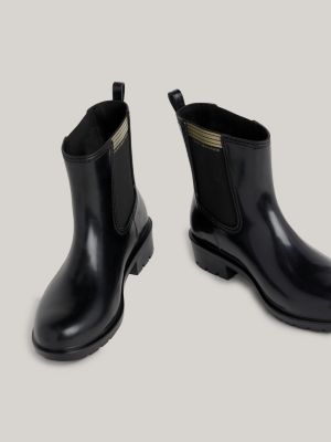 bottines de pluie tommy hilfiger noir