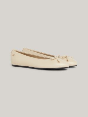 Ballerines cuir fille - beige metallisé, Chaussures