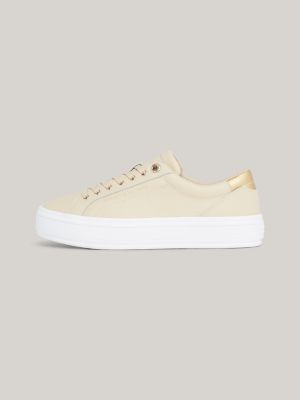 Tommy hilfiger metallic panel platform trainers new arrivals