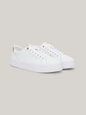 Tommy hilfiger best sale embossed leather trainers