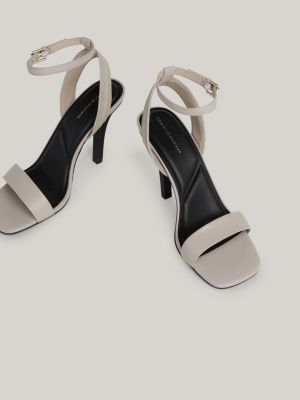 Grey heels with ankle hot sale strap