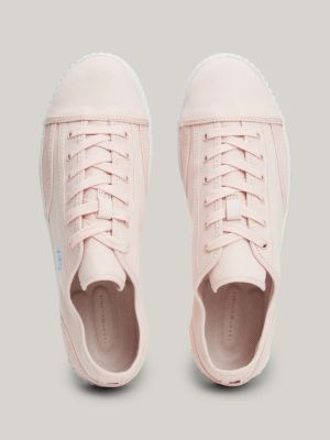 TH Monogram Comfort Canvas Trainers | Pink | Tommy Hilfiger