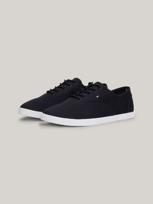 sneakers essential in tela con bandierina blu da donne tommy hilfiger