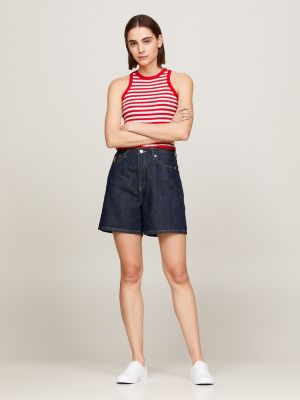 Essential Flag Embroidery Canvas Trainers White Tommy Hilfiger