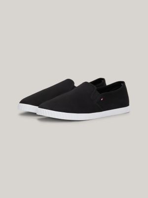 Essential Canvas Slip-On Trainers | Black | Tommy Hilfiger