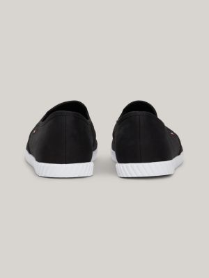 Essential Canvas Slip-On Trainers | Black | Tommy Hilfiger