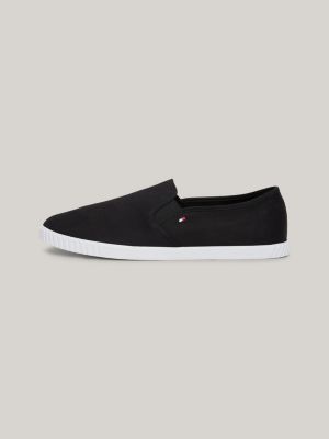 sneakers essential senza allacciatura in tela nero da donne tommy hilfiger