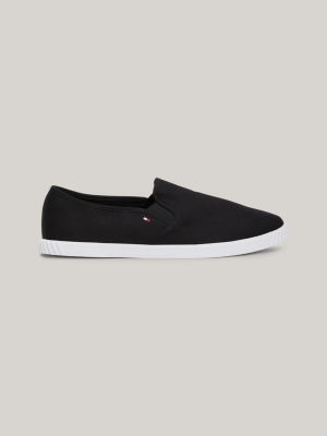 Essential Canvas Slip-On Trainers | Black | Tommy Hilfiger