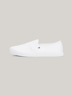 Tommy fashion hilfiger white canvas shoes