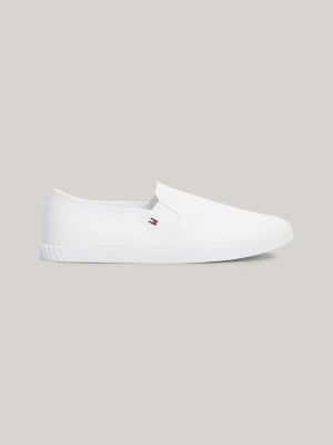 Tommy hilfiger best sale white slip ons