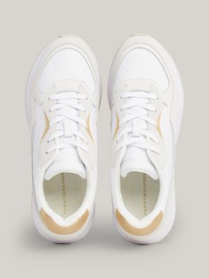 TH Monogram Leather Runner Trainers | White | Tommy Hilfiger