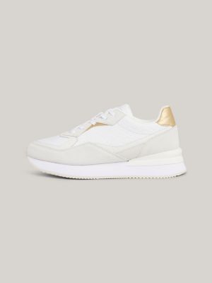 TH Monogram Leather Runner Trainers | White | Tommy Hilfiger
