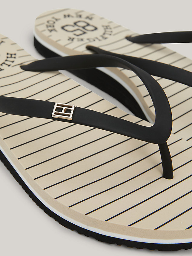 black 1985 collection flip-flops for women tommy hilfiger