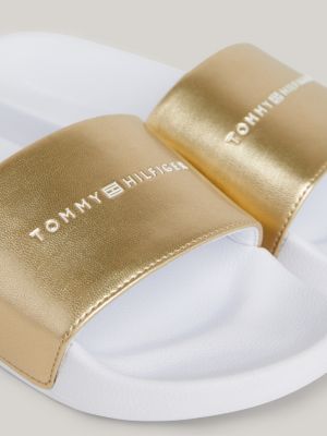 Tommy hilfiger gold deals slides