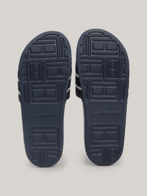 Logo Strap Webbing Pool Slides | Blue | Tommy Hilfiger