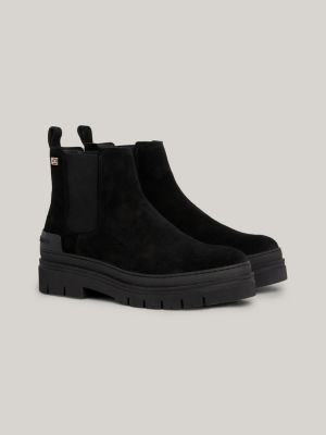 Bottes femme Bottines en cuir et en daim Tommy Hilfiger FR