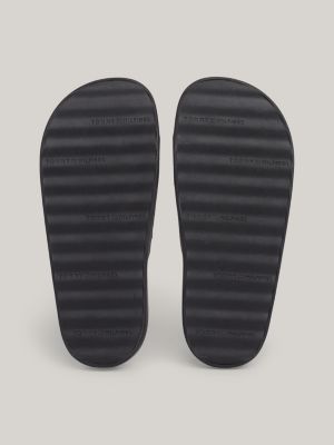 TH Monogram Platform Pool Slides Black Tommy Hilfiger