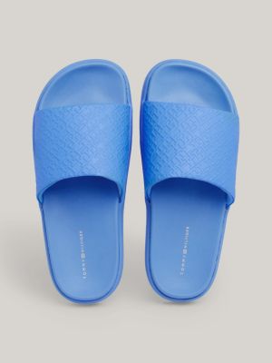 TH Monogram Platform Pool Slides | Blue | Tommy Hilfiger