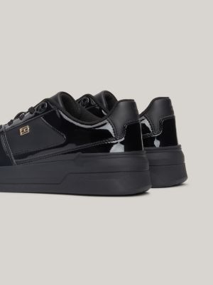 Tommy hilfiger black hot sale trainers womens