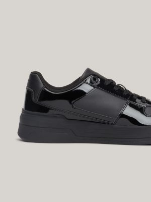 Tommy hilfiger ladies black trainers hot sale