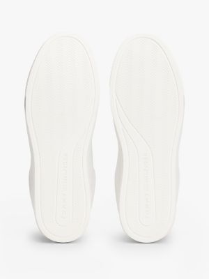 white leather cupsole trainers for women tommy hilfiger