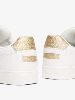 white leather cupsole trainers for women tommy hilfiger