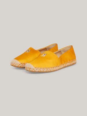 Satin Flat Espadrilles | Orange | Tommy Hilfiger