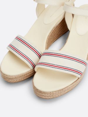 sandali con fascetta e plateau bianco da donne tommy hilfiger