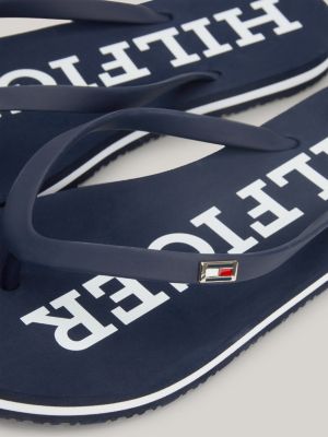 Enamel Flag Flip-Flops | Blue | Tommy Hilfiger