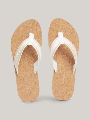 Tommy hilfiger gold flip on sale flops