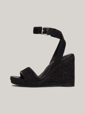 Th monogram best sale high wedge sandals