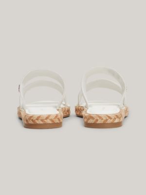 White flat espadrille online sandals