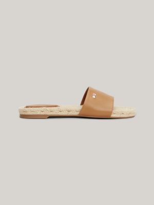 Brown tommy hilfiger sandals online