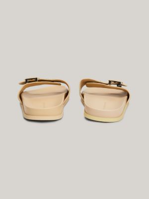 TH Monogram Wildledersandale mit Schnalle | BEIGE | Tommy Hilfiger