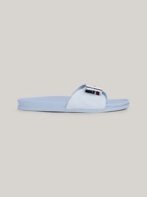 TH Monogram Wildledersandale mit Schnalle | Blau | Tommy Hilfiger