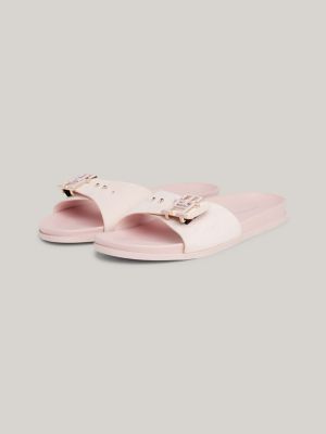 TH Monogram Wildledersandale mit Schnalle | Rosa | Tommy Hilfiger